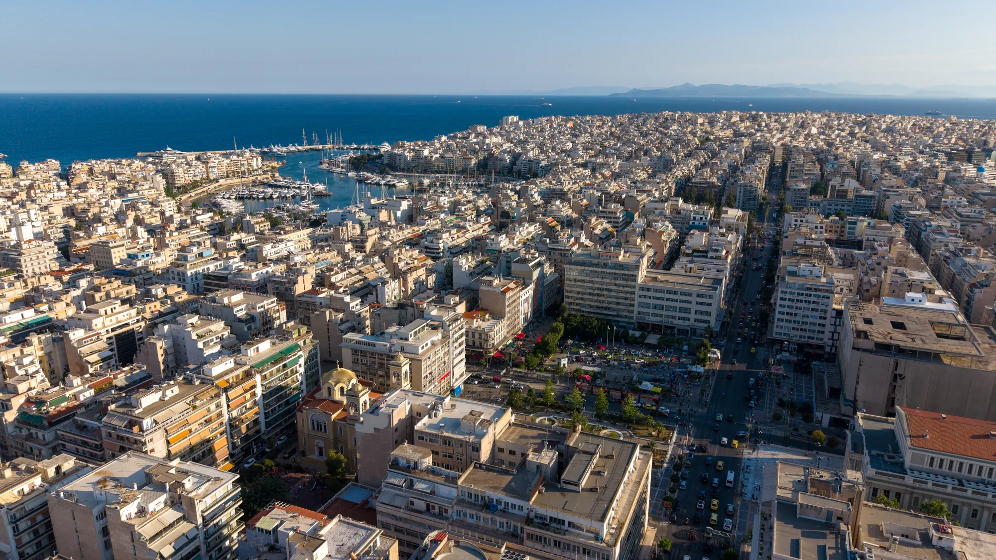 Omnia Collection, Piraeus from the air, the marina and the sea