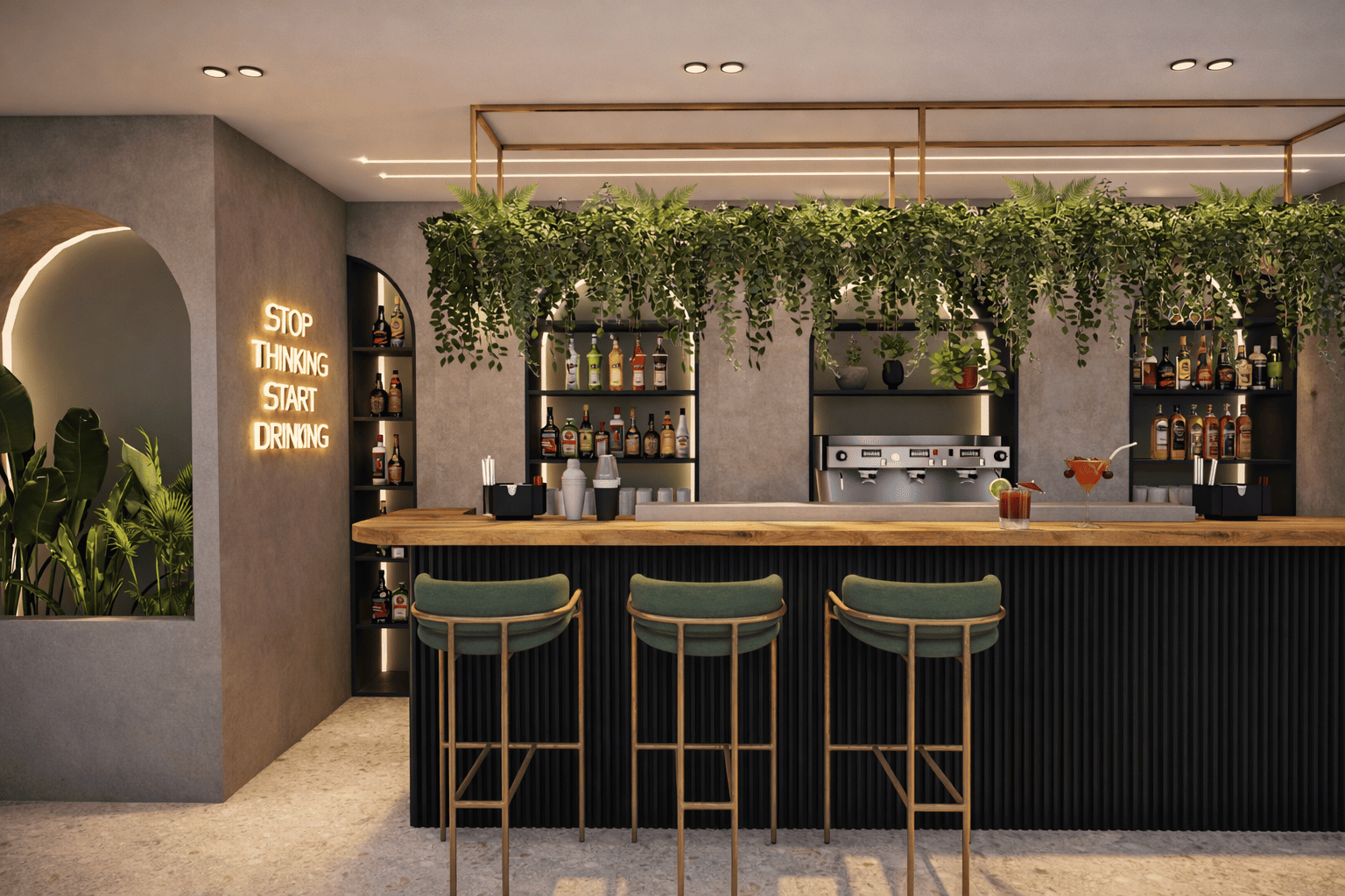 Punctum Interiors, café bar render